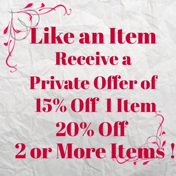 Other - Like 1 Item 15% Off            2 or More Items 20% Off